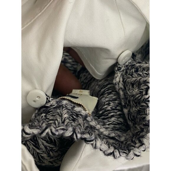 Kate Spade New York Womens Pullover Sweater Gray Marled Detachable Collar Bow S - Picture 5 of 9